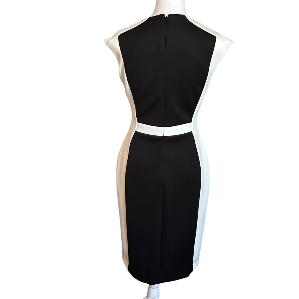 NWT Calvin Klein Colorblocked Scuba Sheath Dress Size 4 - Picture 4 of 17